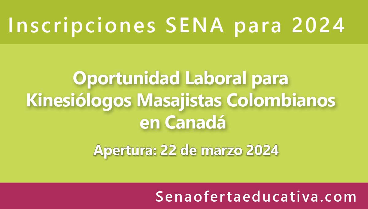 Oportunidad Laboral para Kinesiólogos Masajistas Colombianos en Canadá