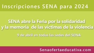 SENA abre la Feria por la solidaridad y la memoria de las victimas de la violencia