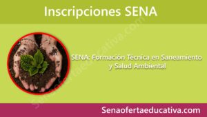 SENA Formación Técnica en Saneamiento y Salud Ambiental