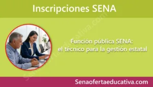 Función pública SENA el técnico para la gestión estatal