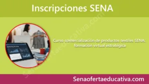 Curso comercialización de productos textiles SENA formación virtual estratégica