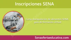 Curso manipulación de alimentos SENA guía de formación virtual