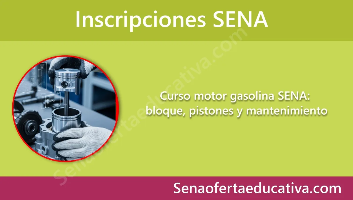 Curso motor gasolina SENA bloque, pistones y mantenimiento
