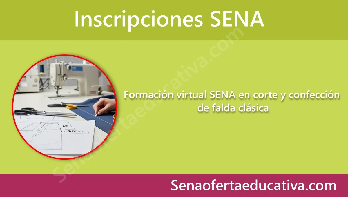 Formación virtual SENA en corte y confección de falda clásica