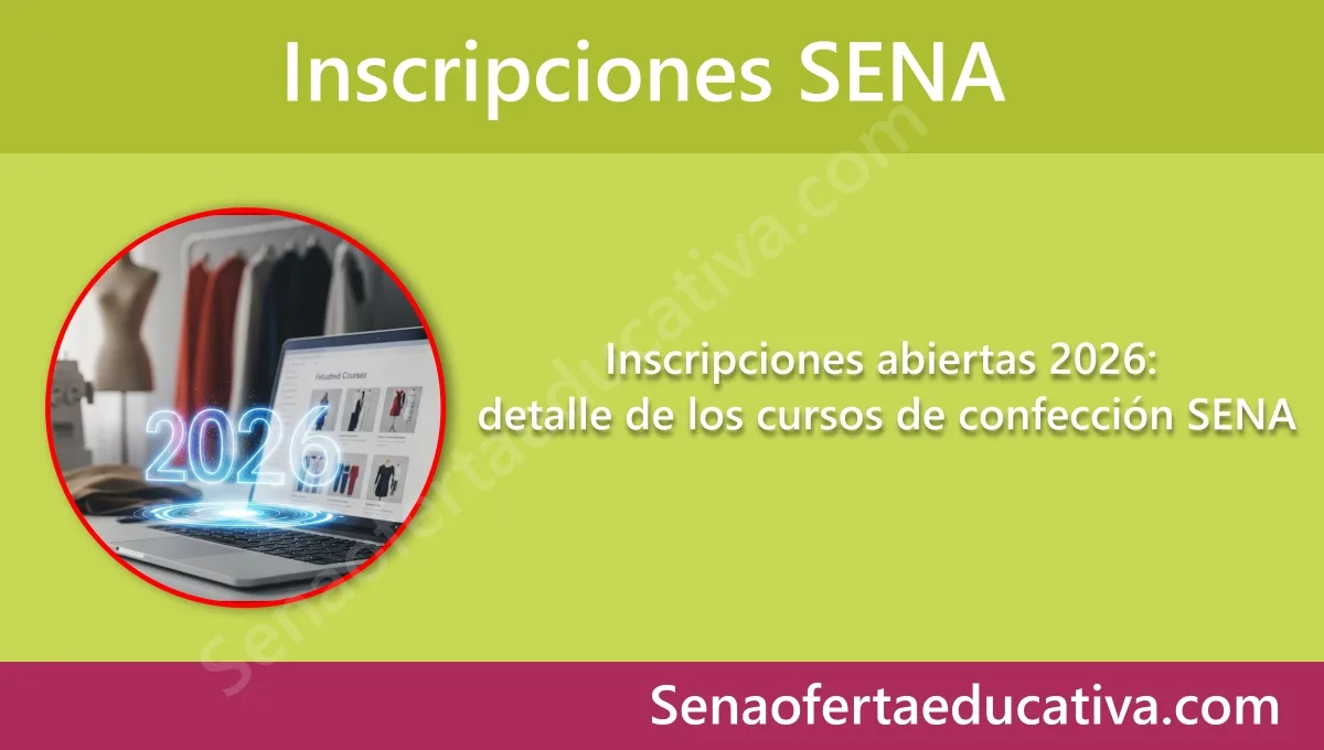 Inscripciones abiertas 2026 detalle de los cursos de confección SENA