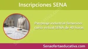 Patronaje industrial femenino curso virtual SENA de 40 horas