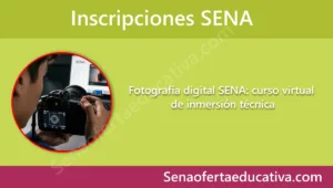 Fotografía digital SENA curso virtual de inmersión técnica