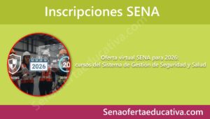 Oferta virtual SENA para 2026 cursos del Sistema de Gestión de Seguridad y Salud
