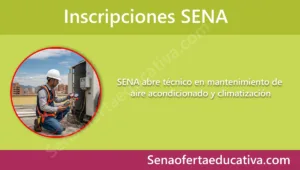 SENA abre técnico en mantenimiento de aire acondicionado y climatización