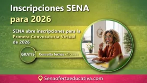 SENA abre inscripciones para la Primera Convocatoria Virtual de 2026