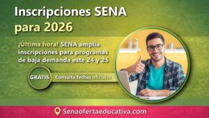 Última hora SENA amplía inscripciones para programas de baja demanda este 24 y 25