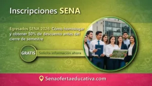 Egresados SENA 2026 Cómo homologar y obtener 50% de descuento antes del cierre de semestre