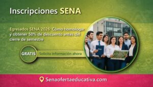 Egresados SENA 2026 Cómo homologar y obtener 50% de descuento antes del cierre de semestre