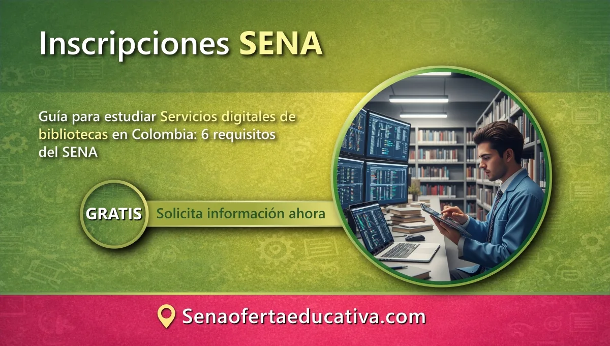 Guía para estudiar Servicios digitales de bibliotecas en Colombia 6 requisitos del SENA