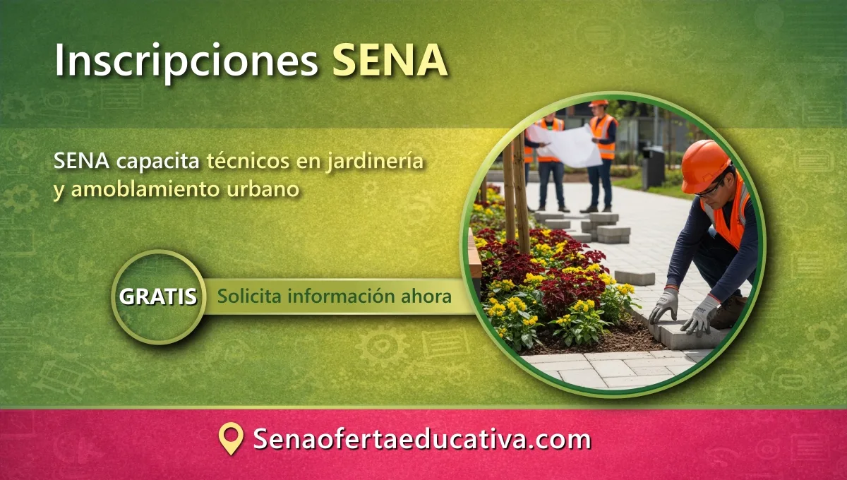 SENA capacita técnicos en jardinería y amoblamiento urbano