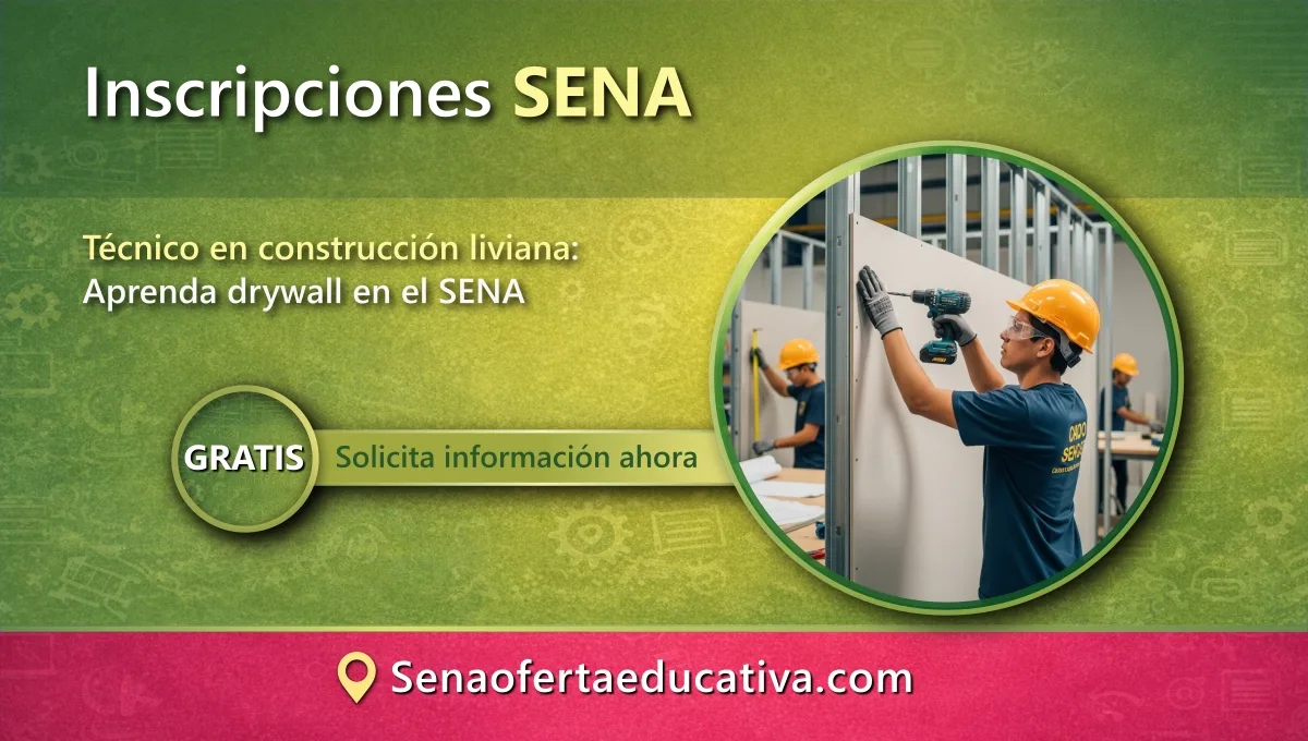 Técnico en construcción liviana Aprenda drywall en el SENA