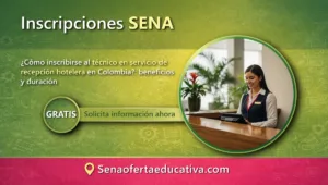 Cómo inscribirse al técnico en servicio de recepción hotelera en Colombia beneficios y duración