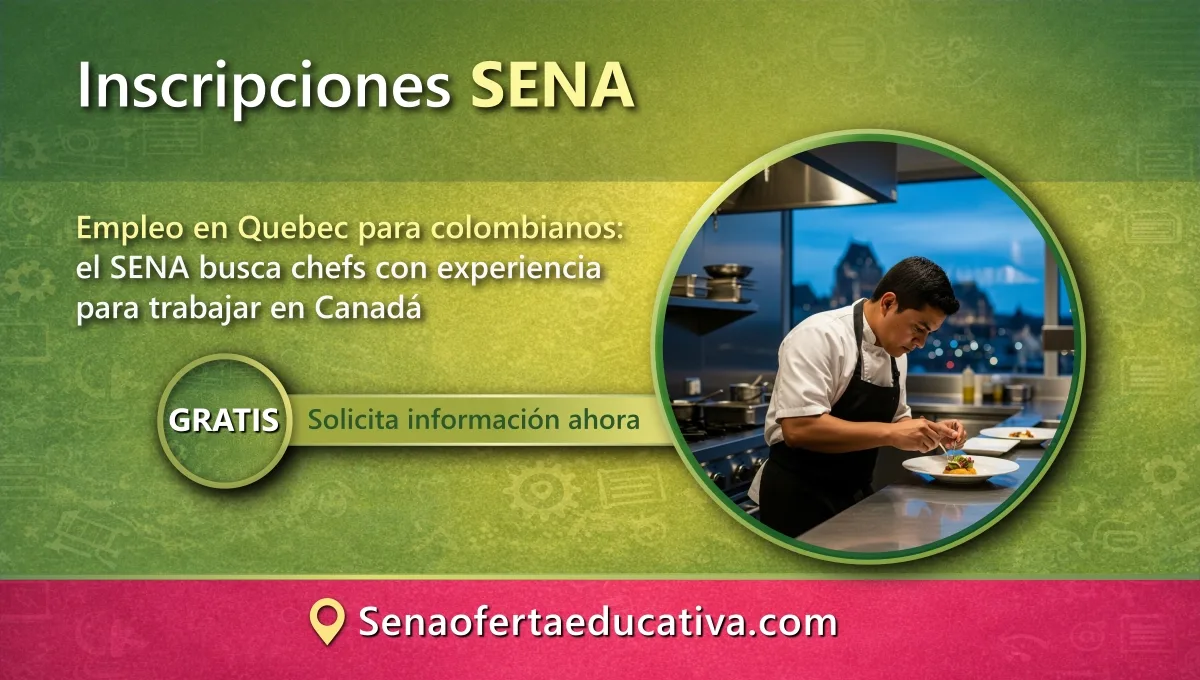 Empleo en Quebec para colombianos el SENA busca chefs con experiencia para trabajar en Canadá