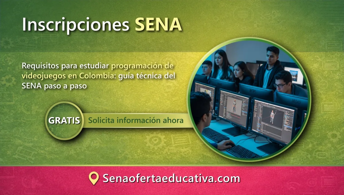 Requisitos para estudiar programación de videojuegos en Colombia guía técnica del SENA paso a paso