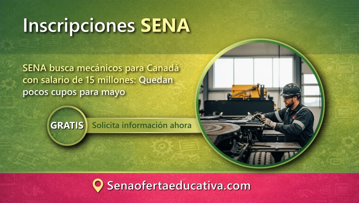 SENA busca mecánicos para Canadá con salario de 15 millones Quedan pocos cupos para mayo