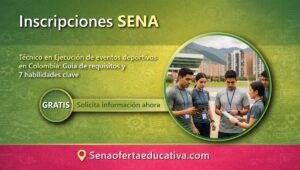 Técnico en Ejecución de eventos deportivos en Colombia Guía de requisitos y 7 habilidades clave