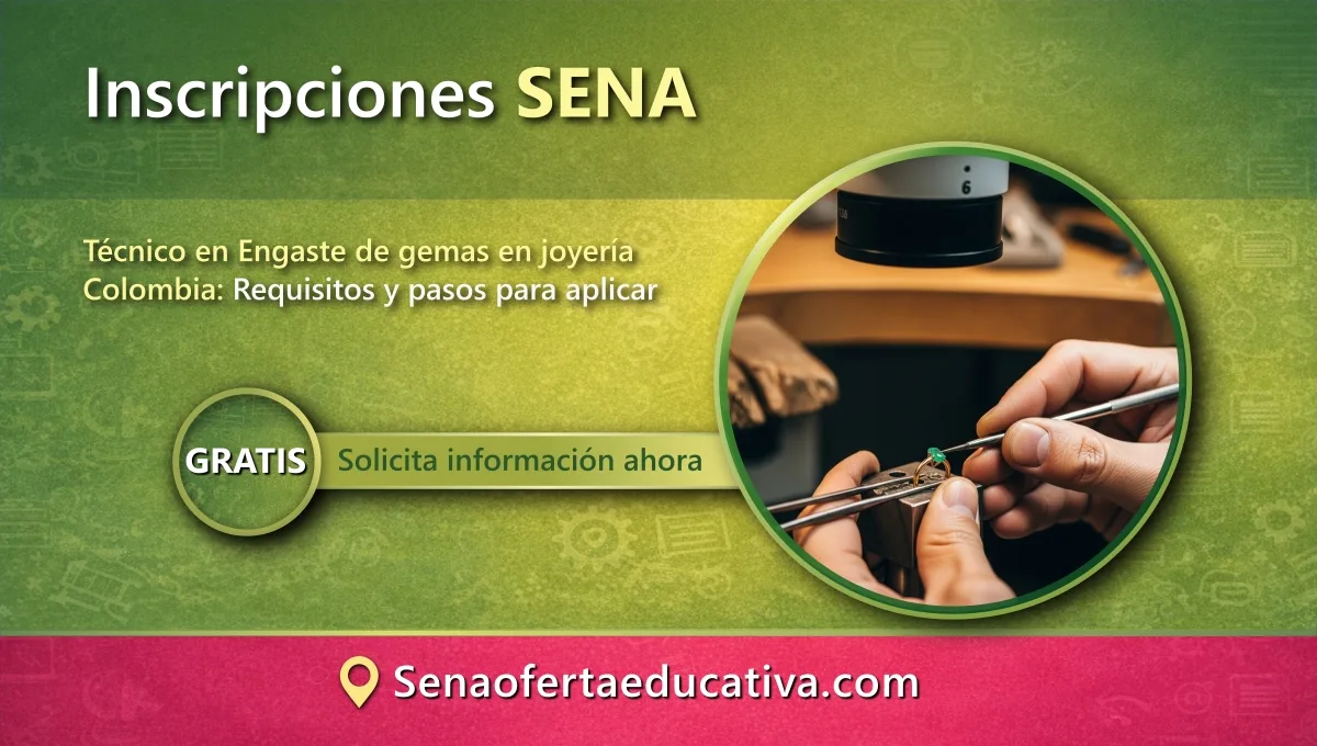 Técnico en Engaste de gemas en joyería Colombia Requisitos y pasos para aplicar