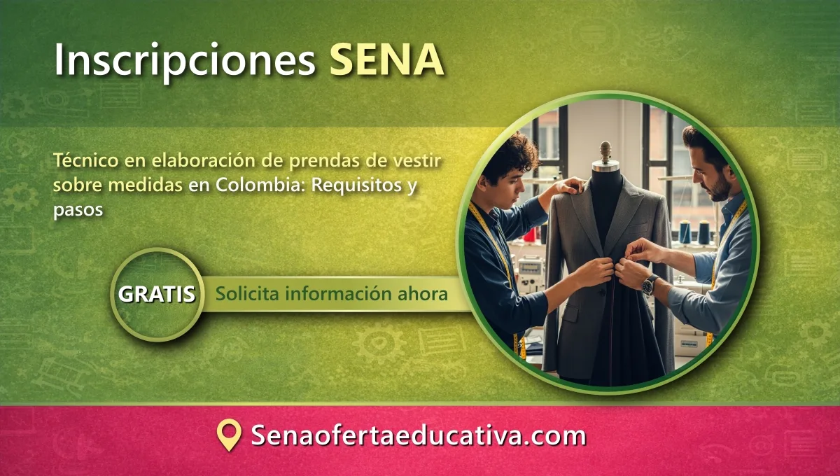 Técnico en elaboración de prendas de vestir sobre medidas en Colombia Requisitos y pasos