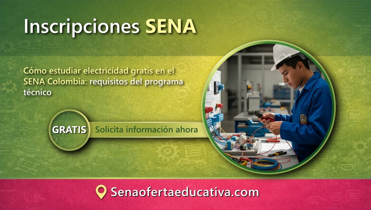 Cómo estudiar electricidad gratis en el SENA Colombia requisitos del programa técnico