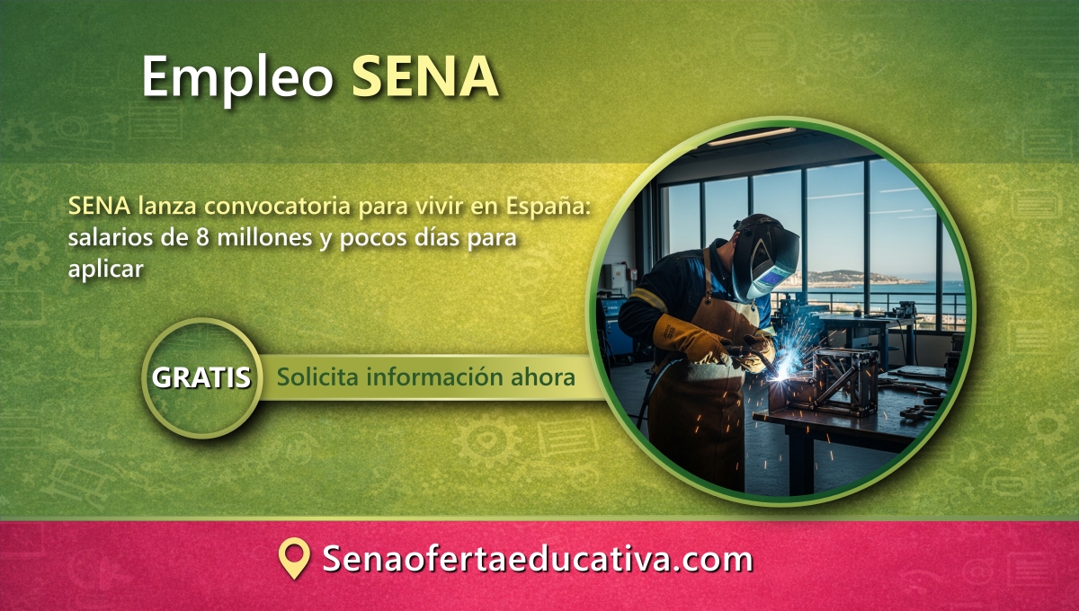 SENA lanza convocatoria para vivir en España salarios de 8 millones y pocos días para aplicar