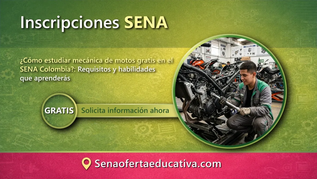Cómo estudiar mecánica de motos gratis en el SENA Colombia Requisitos y habilidades que aprenderás