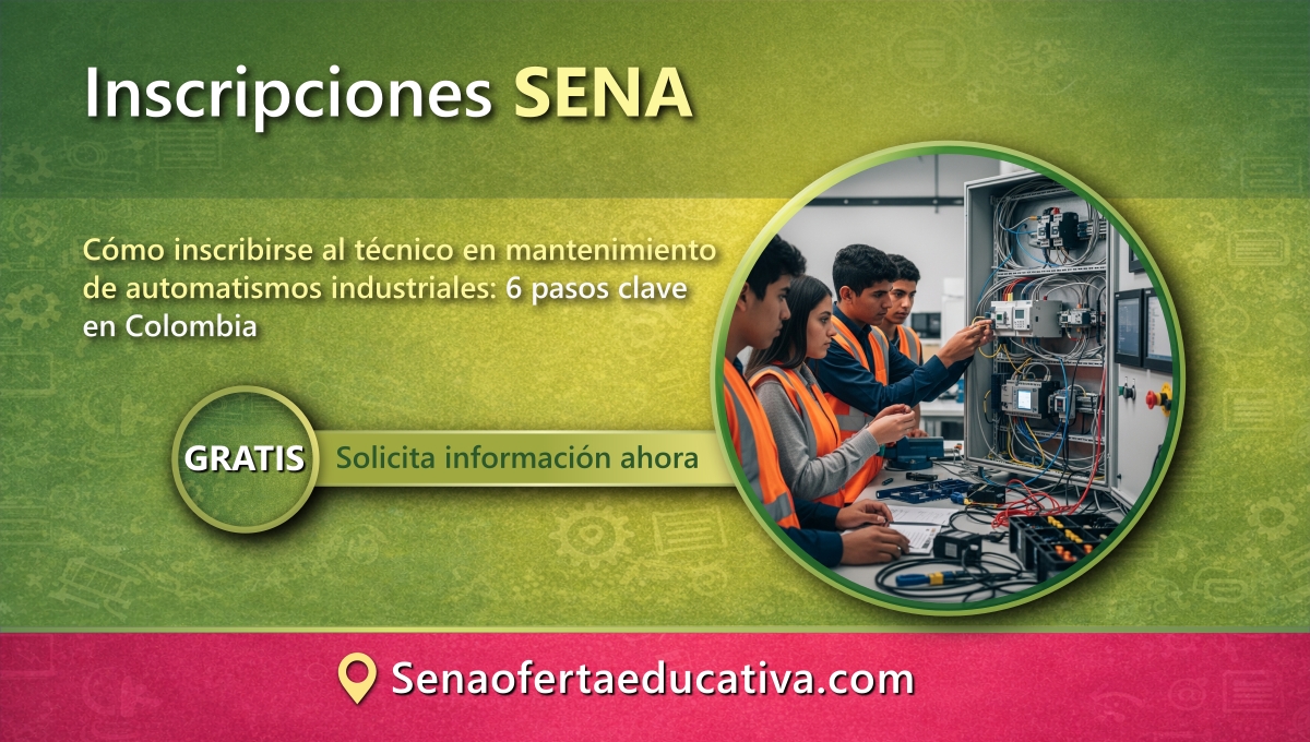 Cómo inscribirse al técnico en mantenimiento de automatismos industriales 6 pasos clave en Colombia