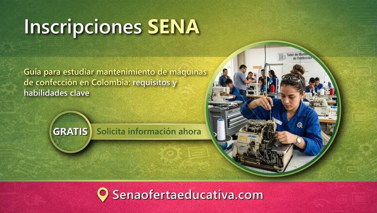 Guía para estudiar mantenimiento de máquinas de confección en Colombia requisitos y habilidades clave