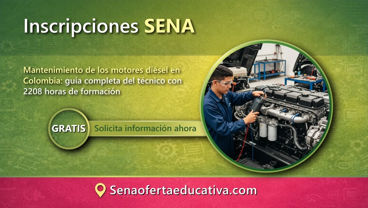 Mantenimiento de los motores diésel en Colombia guía completa del técnico con 2208 horas de formación SENA
