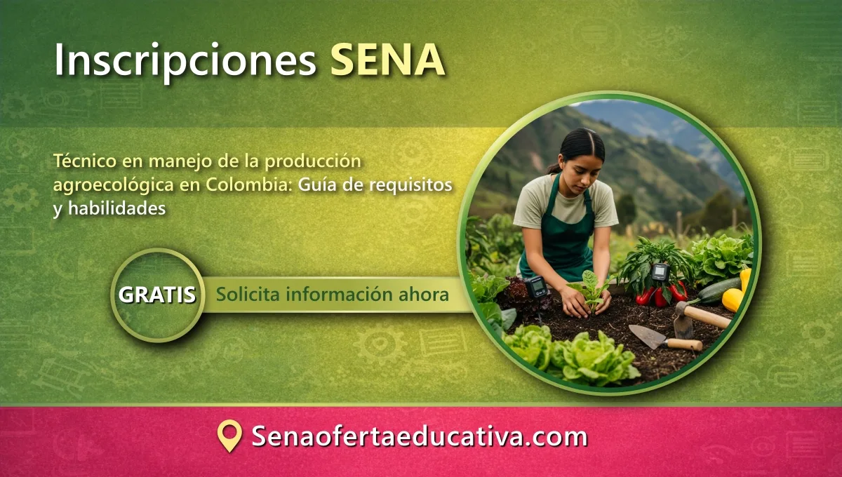 Técnico en Manejo de la producción agroecológica en Colombia Guía de requisitos y habilidades