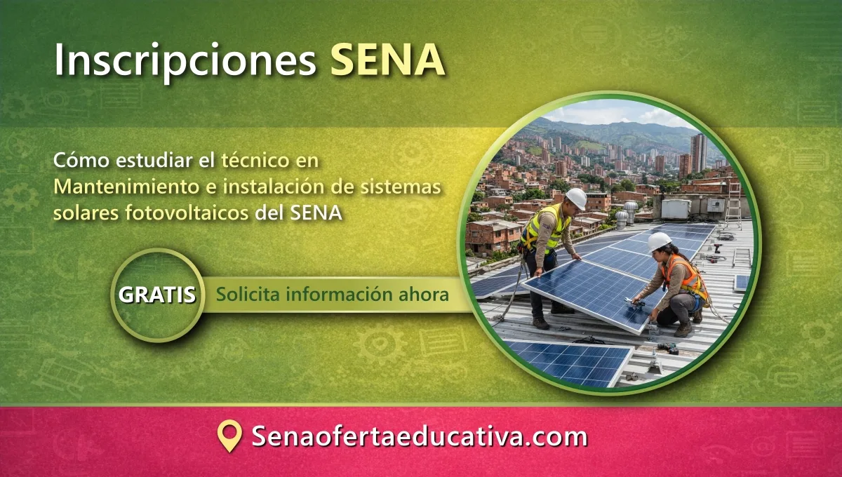 Cómo estudiar el técnico en Mantenimiento e instalación de sistemas solares fotovoltaicos del SENA