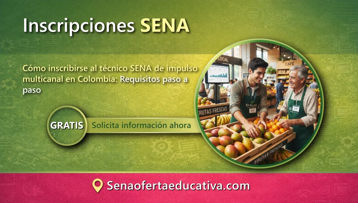 Cómo inscribirse al técnico SENA de impulso multicanal en Colombia Requisitos paso a paso
