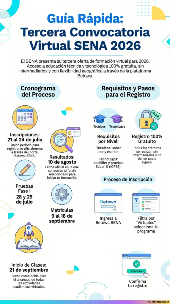 Guía Tercera Convocatoria Virtual SENA 2026