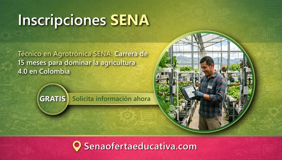 Técnico en Agrotrónica SENA guía de 15 meses para dominar la agricultura 4.0 en Colombia