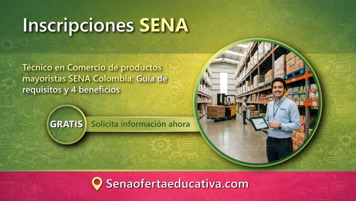 Técnico en Comercio de productos mayoristas SENA Colombia Guía de requisitos y 4 beneficios