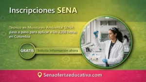 Técnico en Monitoreo Ambiental SENA paso a paso para aplicar a las 2208 horas en Colombia