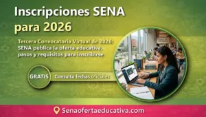 Tercera Convocatoria Virtual de 2026 SENA publica la oferta educativa, pasos y requisitos para inscribirse