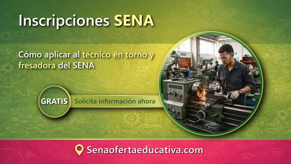 Cómo aplicar al técnico en torno y fresadora del SENA