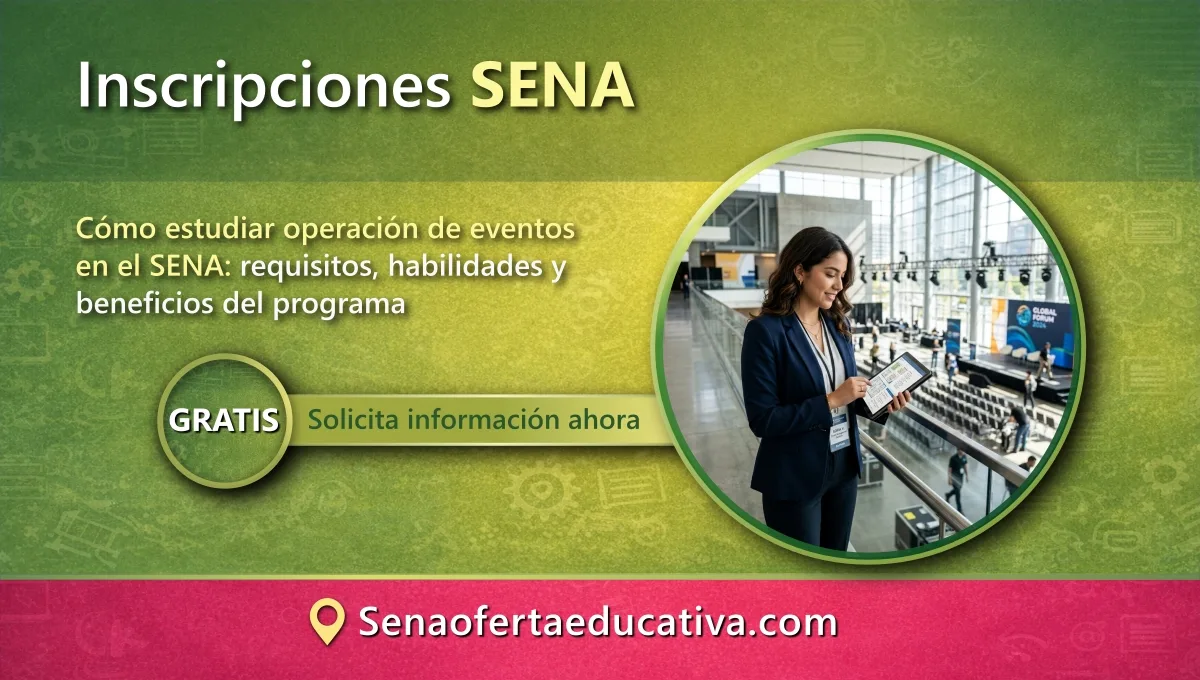 Cómo estudiar operación de eventos en el SENA requisitos, habilidades y beneficios del programa