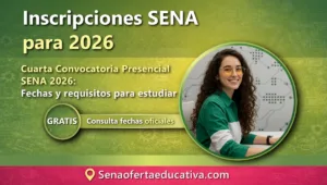 Cuarta Convocatoria Presencial SENA 2026 Fechas y requisitos para estudiar
