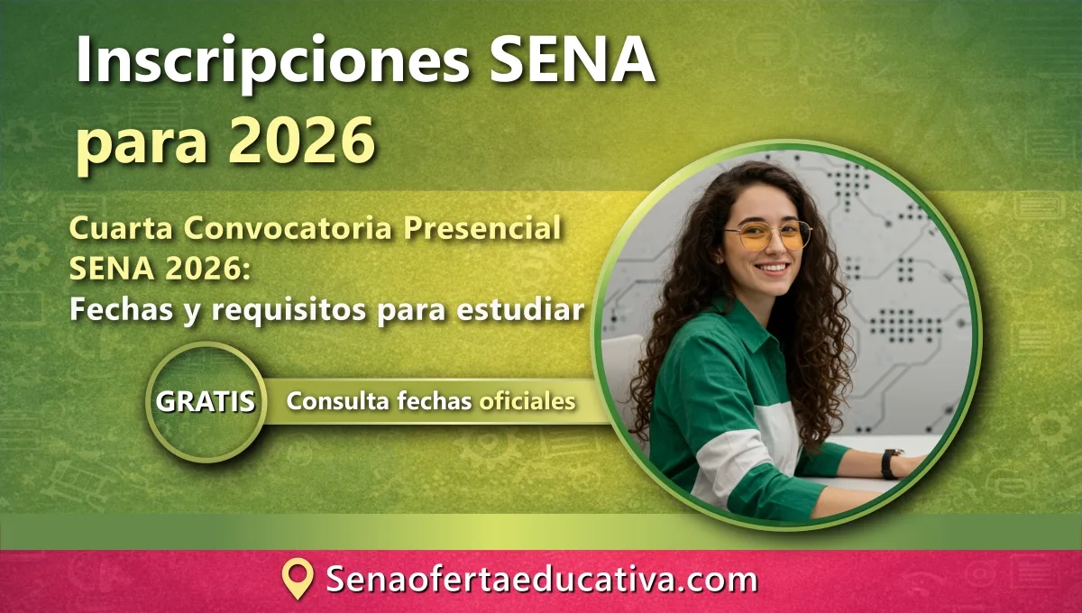 Cuarta Convocatoria Presencial SENA 2026 Fechas y requisitos para estudiar