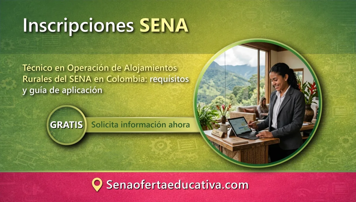 Técnico en Operación de Alojamientos Rurales del SENA en Colombia requisitos y guía de aplicación