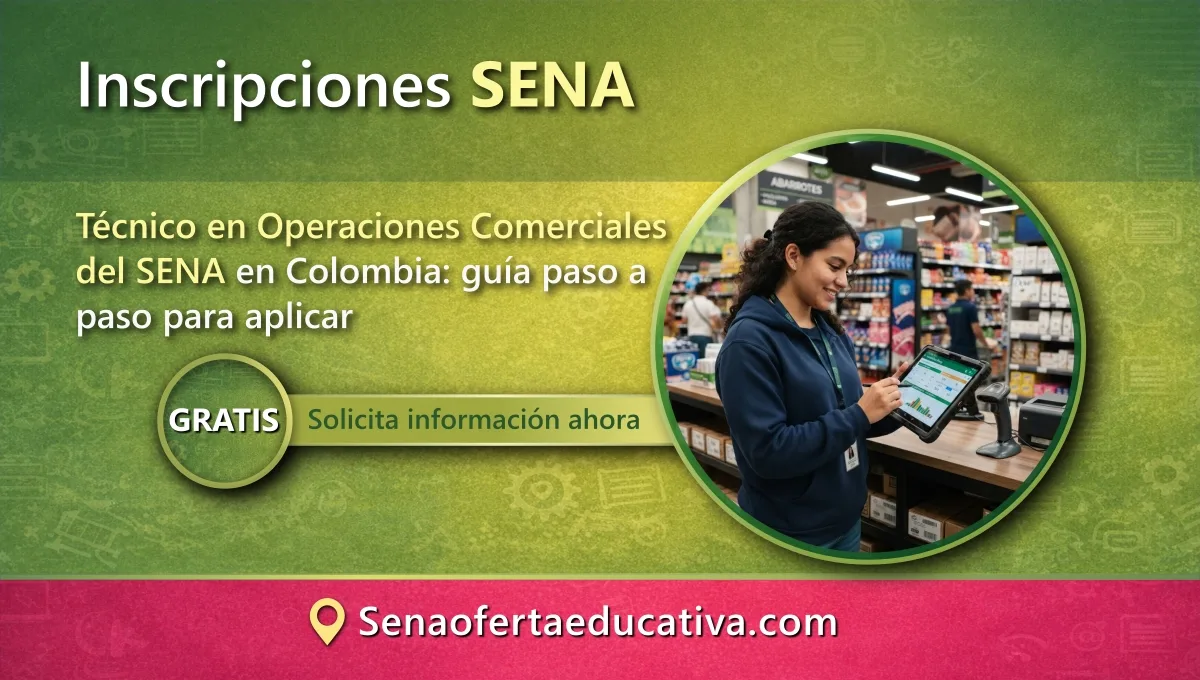 Técnico en Operaciones Comerciales del SENA en Colombia guía paso a paso para aplicar