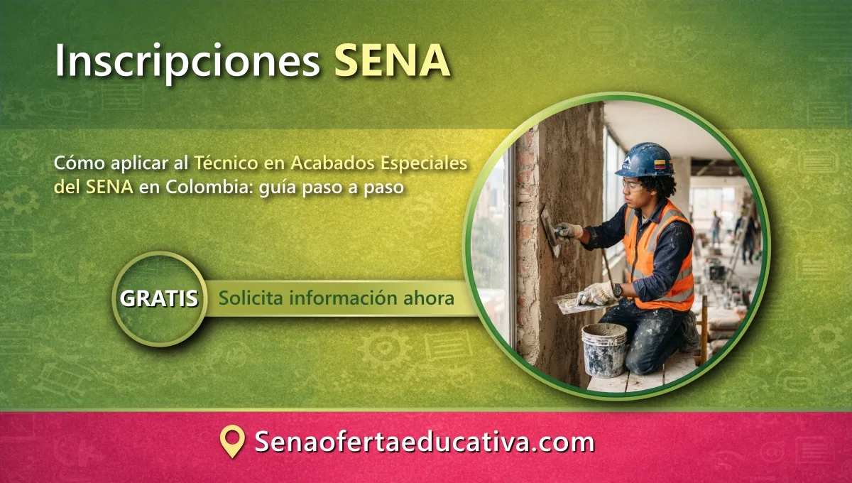 Cómo aplicar al Técnico en Acabados Especiales del SENA en Colombia guía paso a paso