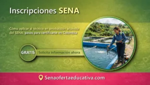 Cómo aplicar al técnico en producción acuícola del SENA pasos para certificarse en Colombia