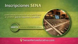 Cómo estudiar Producción de Audio Digital en el SENA guía de requisitos y beneficios